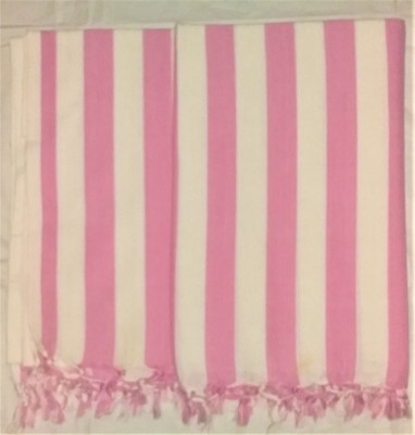 Kumar Gems Striped Single Top Sheet for  AC Room(Cotton, Pink)