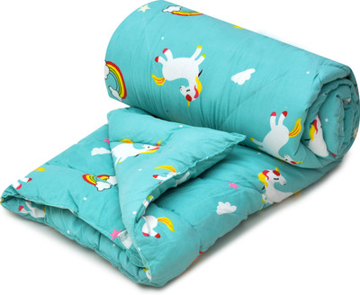 Flipkart SmartBuy Printed Single Comforter for  AC Room(Microfiber, Sky Blue)