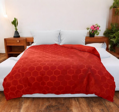 Anadhika Solid Single AC Blanket for  AC Room(Polyester, Red)