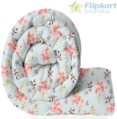 Flipkart SmartBuy Floral Double AC Blanket for  AC Room(Microfiber, White-Pink)