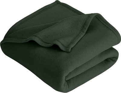 HOMIEE Solid Double Fleece Blanket for  Heavy Winter(Polyester, Green)