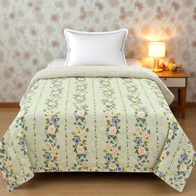 Razzai Solid Single AC Blanket for  AC Room(Microfiber, Light Green)