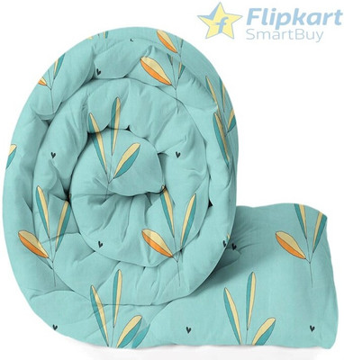 Flipkart SmartBuy Floral Double AC Blanket for  AC Room(Microfiber, Light Green)