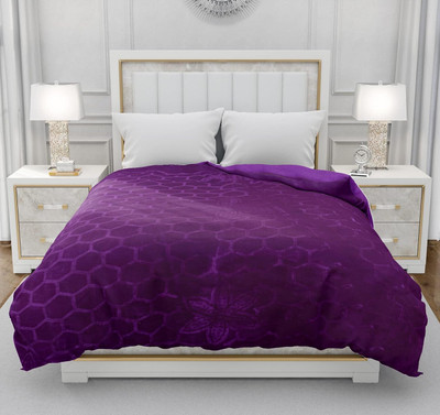 Shivam impex Self Design Double Woollen Blanket for  Heavy Winter(Microfiber, Purple)