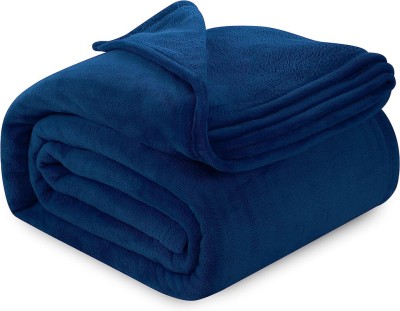 BSB HOME Solid Single AC Blanket for  Mild Winter(Polyester, Blue)