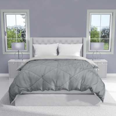 RRB TEXTILE Abstract Double Comforter for  AC Room(Microfiber, Grey)