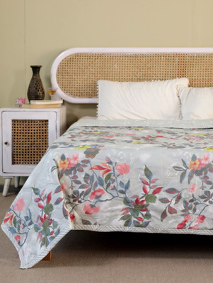 SPENTO Printed Single Comforter for  AC Room(Cotton, 1275 Grey pink)