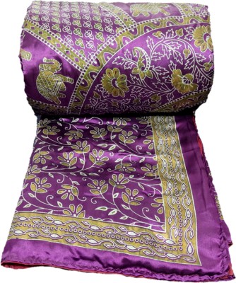Gnudi Printed Single Quilt for  Mild Winter(Silk, Purple)