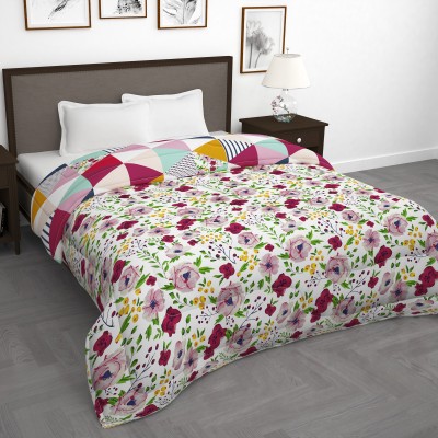 Story@home Printed Double Comforter for  AC Room(Polyester, Pink, White)