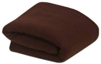 n g products Solid Single Fleece Blanket for  Mild Winter(Polyester, Brown)