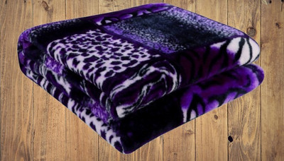 KIXTA Floral King AC Blanket for  AC Room(Microfiber, Purple)
