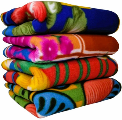 SIMAM Abstract Single Fleece Blanket for  AC Room(Polyester, Multicolor -4)