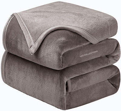Flipkart SmartBuy Solid Double Mink Blanket for  Heavy Winter(Polyester, Grey)