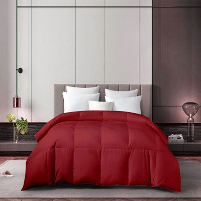 Razzai Solid Double Comforter for  Heavy Winter(Microfiber, Burgundy)