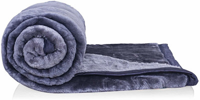 DORISTYLE Floral Double Mink Blanket for  Heavy Winter(Microfiber, Grey)