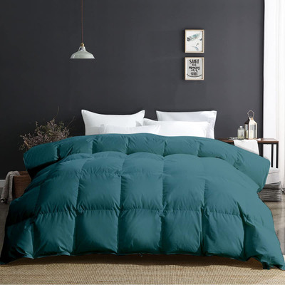 Razzai Geometric Double Comforter for  AC Room(Microfiber, TealBlue)
