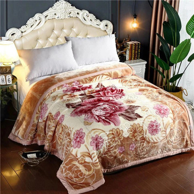 Signature Self Design King Mink Blanket for  Heavy Winter(Microfiber, Orange)