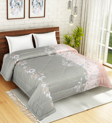 OjasBloom Floral Double Comforter for  AC Room(Cotton, Multicolor)