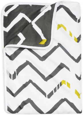 Divine Casa Printed Single Dohar for  AC Room(Microfiber, Grey and White)