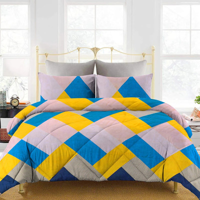 Floating Dreams Abstract Double Comforter for  AC Room(Poly Cotton, Multicolor)