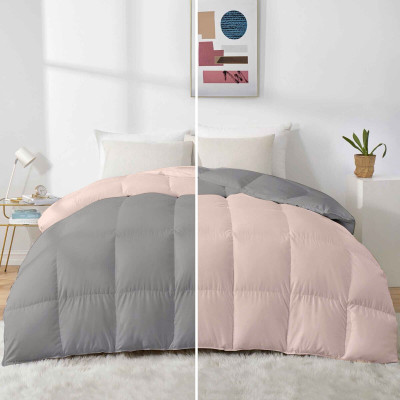 Razzai Solid Single Comforter for  Heavy Winter(Microfiber, Peach, Silver)