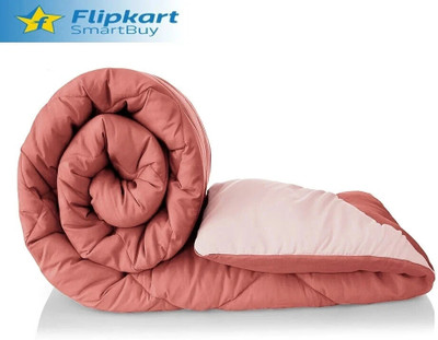 Flipkart SmartBuy Solid Double Comforter for  AC Room(Microfiber, Light Orange)