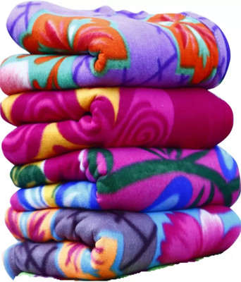 SIMAM Floral Single Fleece Blanket for  Mild Winter(Polyester, Multicolor)