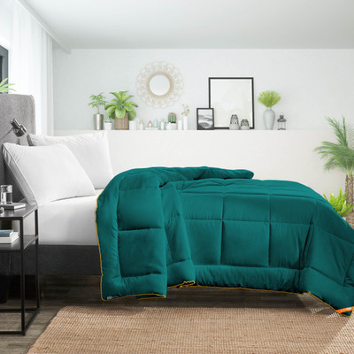 SGI Bedding Solid Double Comforter for  Mild Winter(Cotton, Teal)