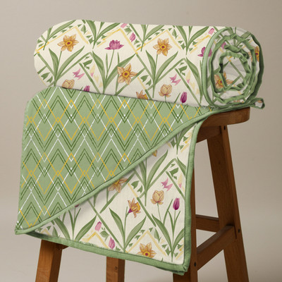 Urban Space Printed Single Dohar for  AC Room(Cotton, Cream, Sage Green)