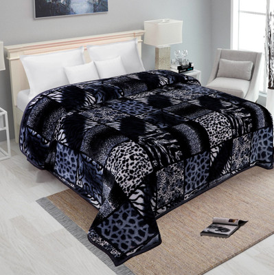 GKM Self Design Double Woollen Blanket for  Heavy Winter(Woollen Blend, Multicolor)
