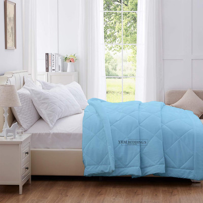 MeckHome Culture Solid King Comforter for  Heavy Winter(Microfiber, Sky Blue)