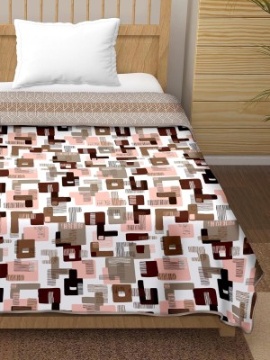 Navhal Printed Double Dohar for  AC Room(Cotton, Brown Multi box)