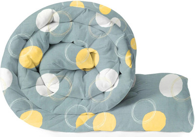 BSB HOME Abstract Double Comforter for  Heavy Winter(Microfiber, Light Grey)