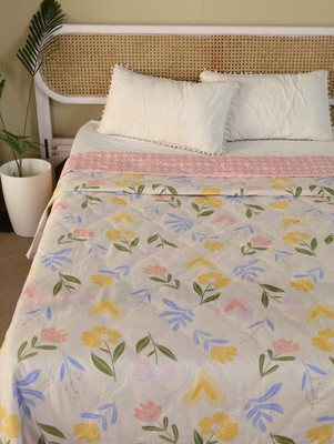 SPENTO Printed Single Comforter for  AC Room(Cotton, PINK 8)