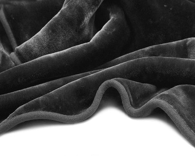 Shivam impex Solid Double Mink Blanket for  Heavy Winter(Woollen Blend, Grey)