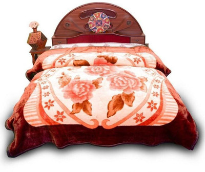 shree karni export Self Design Double Mink Blanket for  Heavy Winter(Microfiber, Multicolor)