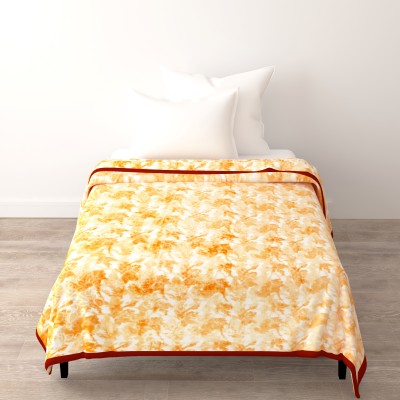 Lenovo Printed King Comforter for  Mild Winter(Poly Cotton, Peach)