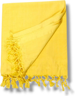 DRISHTI Solid Double AC Blanket for  AC Room(Silk, Yellow)