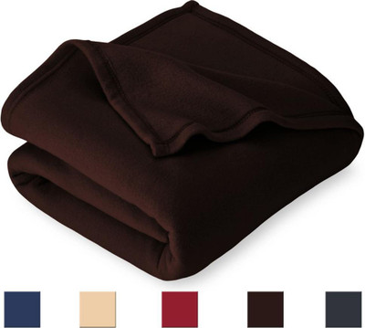 VAS COLLECTIONS Solid Single Wearable Blanket for  Mild Winter(Polyester, Brown/solid)