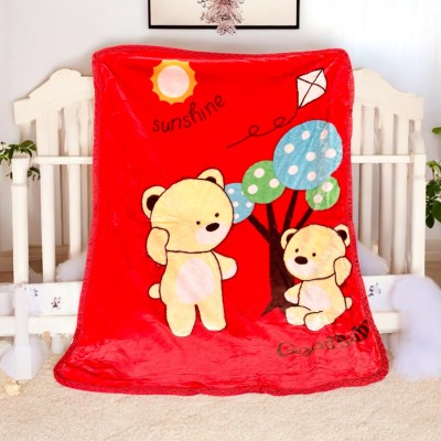 PWI Cartoon Crib Swaddling Baby Blanket for  AC Room(Polyester, Red)