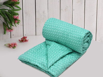 RRC 3D Printed Single Comforter for  Heavy Winter(Microfiber, Green)
