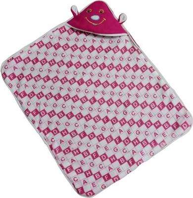 Stately Text Print Single Crib Baby Blanket for  AC Room(Polyester, Rani)