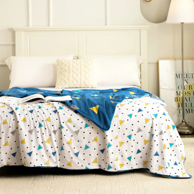 Story@home Printed Double Dohar for  Heavy Winter(Cotton, Dark Blue)