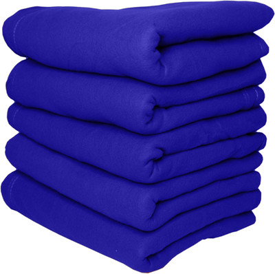 FERIHA Floral Single Fleece Blanket for  Mild Winter(Polyester, Blue)