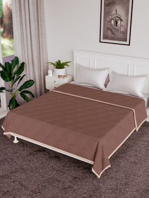 KUBER INDUSTRIES Solid Double Comforter for  Heavy Winter(Microfiber, Brown)
