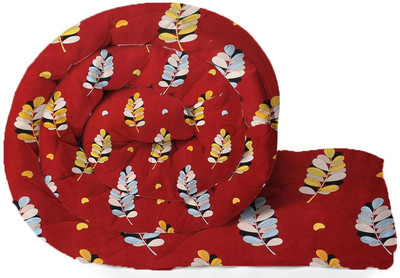 ivaza Floral Double Comforter for  AC Room(Cotton, Maroon)