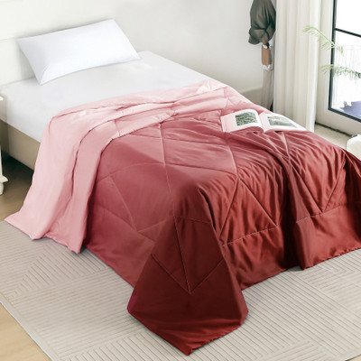 Story@home Solid Single Comforter for  AC Room(Microfiber, Peach)