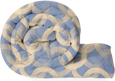 VAS COLLECTIONS Printed Single Comforter for  Heavy Winter(Microfiber, Gold)