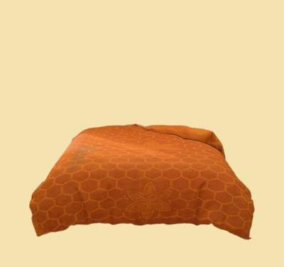 Shivam impex Solid Double Mink Blanket for  Heavy Winter(Microfiber, Orange)