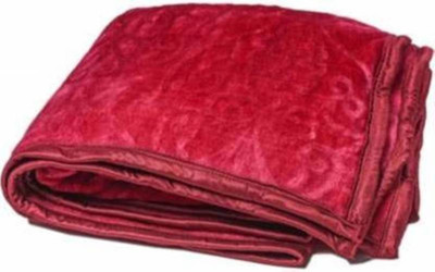 Shivam impex 3D Printed Double Woollen Blanket for  Mild Winter(Woollen Blend, Maroon)